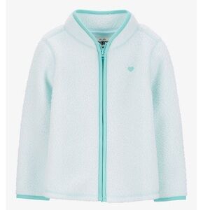 🪐Teddy fleece jacket w/ embroidered heart